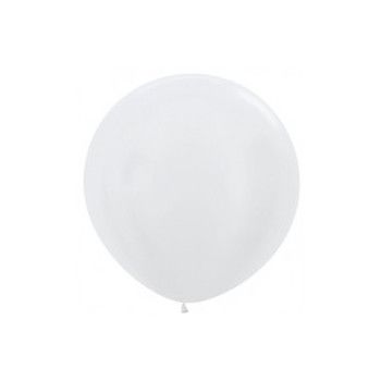 Grote ballon metallic wit 36 inch