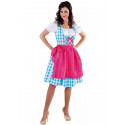 Tiroler jurk dirndl turquoise / roze