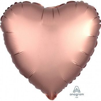 Folieballon rose copper hartvorm