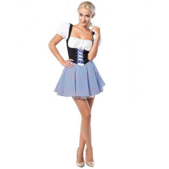 Oktoberfest jurk blauw