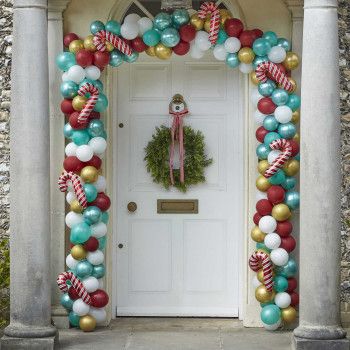 Ballonnenboog voor deur kerst