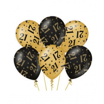 Ballonnen classy goud/zwart 21